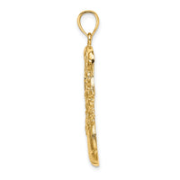 14K Swoosh Basketball and Net Charm-K8754