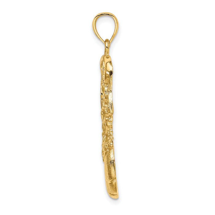 14K Swoosh Basketball and Net Charm-K8754