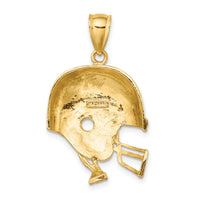 14K 2-D Polished Football Helmet Charm-K8755