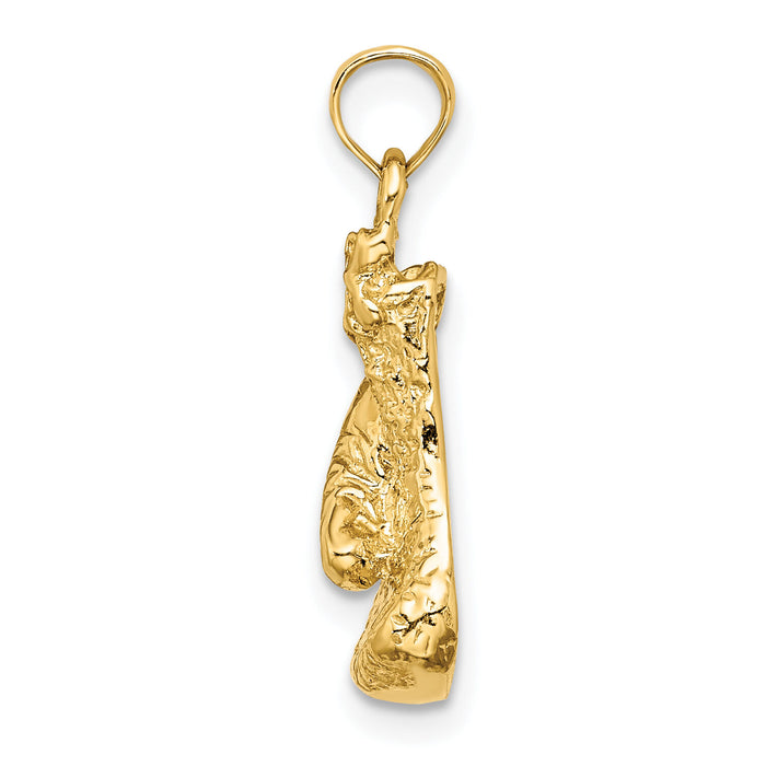 14K Polished  Single Boxing Glove Pendant-K8757