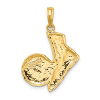 14K 2-D Soccer Shoe Kicking Ball Charm-K8758