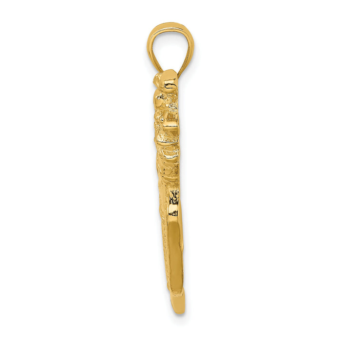 14K 2-D Golf Bag and Clubs Charm-K8759
