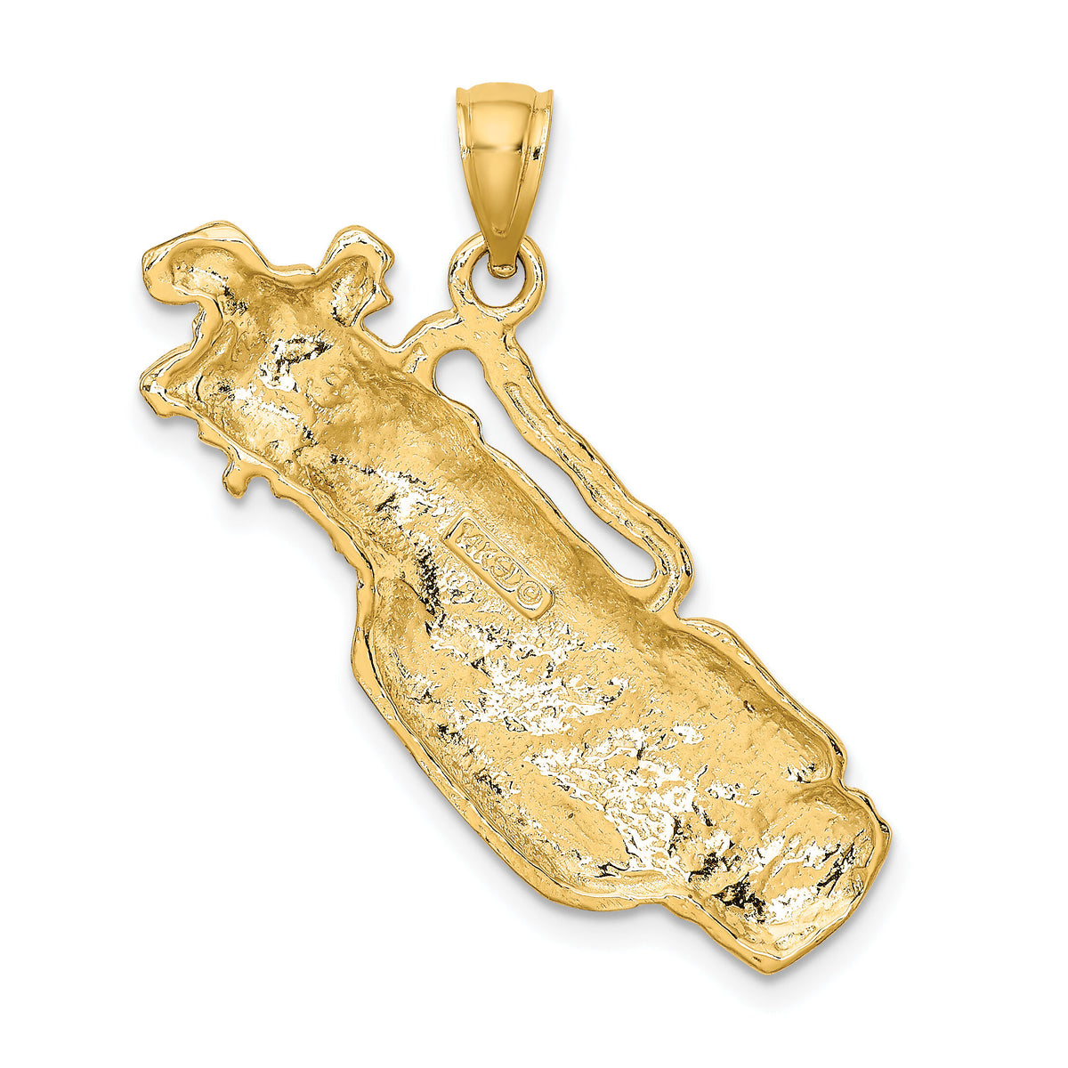 14K 2-D Golf Bag and Clubs Charm-K8759