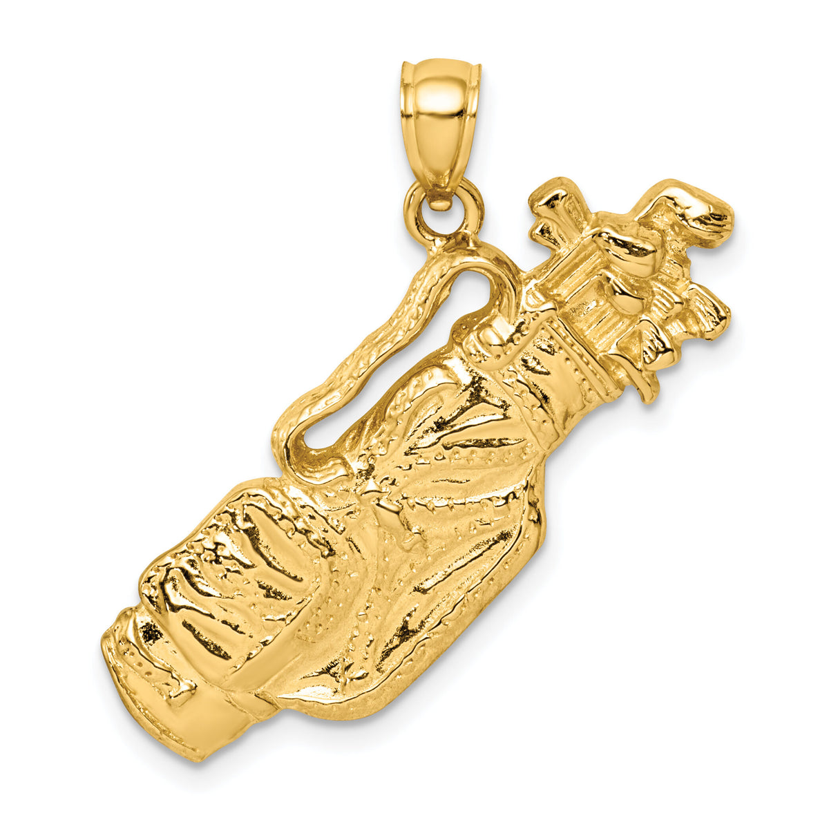 14K 2-D Golf Bag and Clubs Charm-K8759