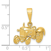 14k Tractor Pendant-K876