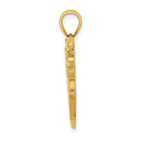 14K 2-D Golf Bag and Clubs Charm-K8760