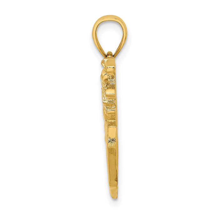 14K 2-D Golf Bag and Clubs Charm-K8760
