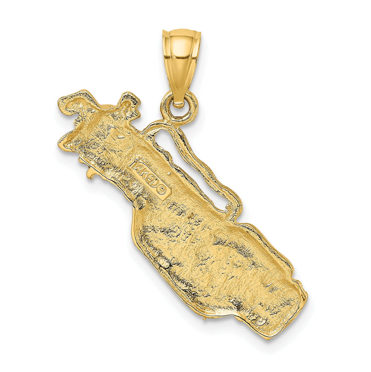 14K 2-D Golf Bag and Clubs Charm-K8760