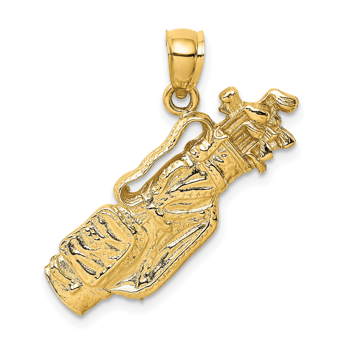 14K 2-D Golf Bag and Clubs Charm-K8760