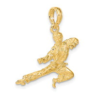 14K 3-D Karate Man Pendant-K8763