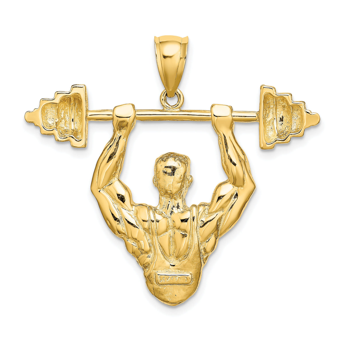 14K Bodybuilder Pendant-K8764