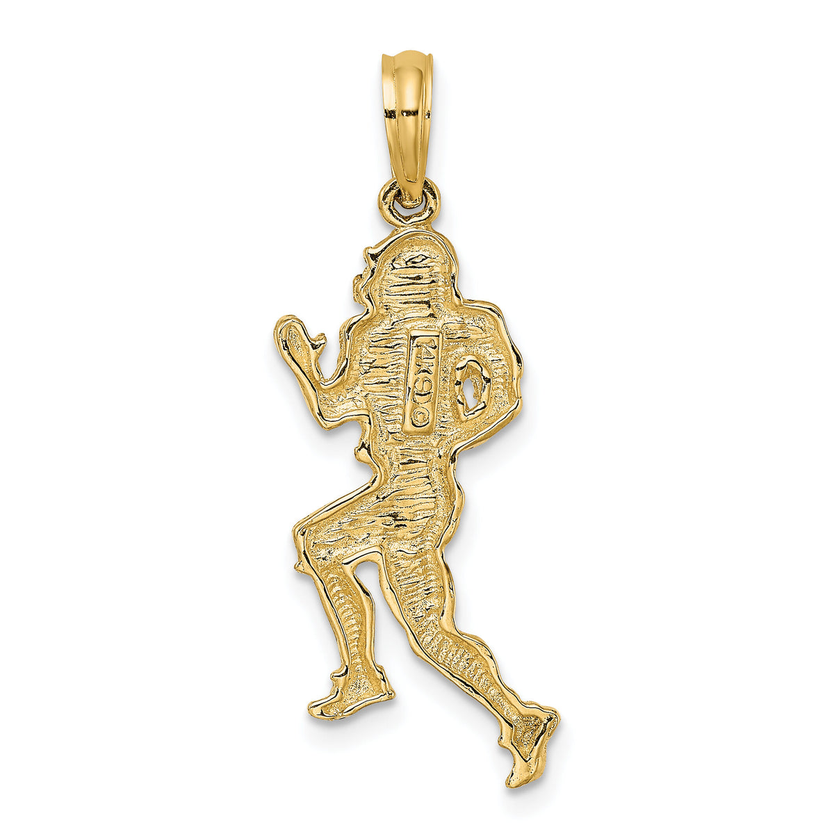 14K Polished Running Football Player Charm-K8766