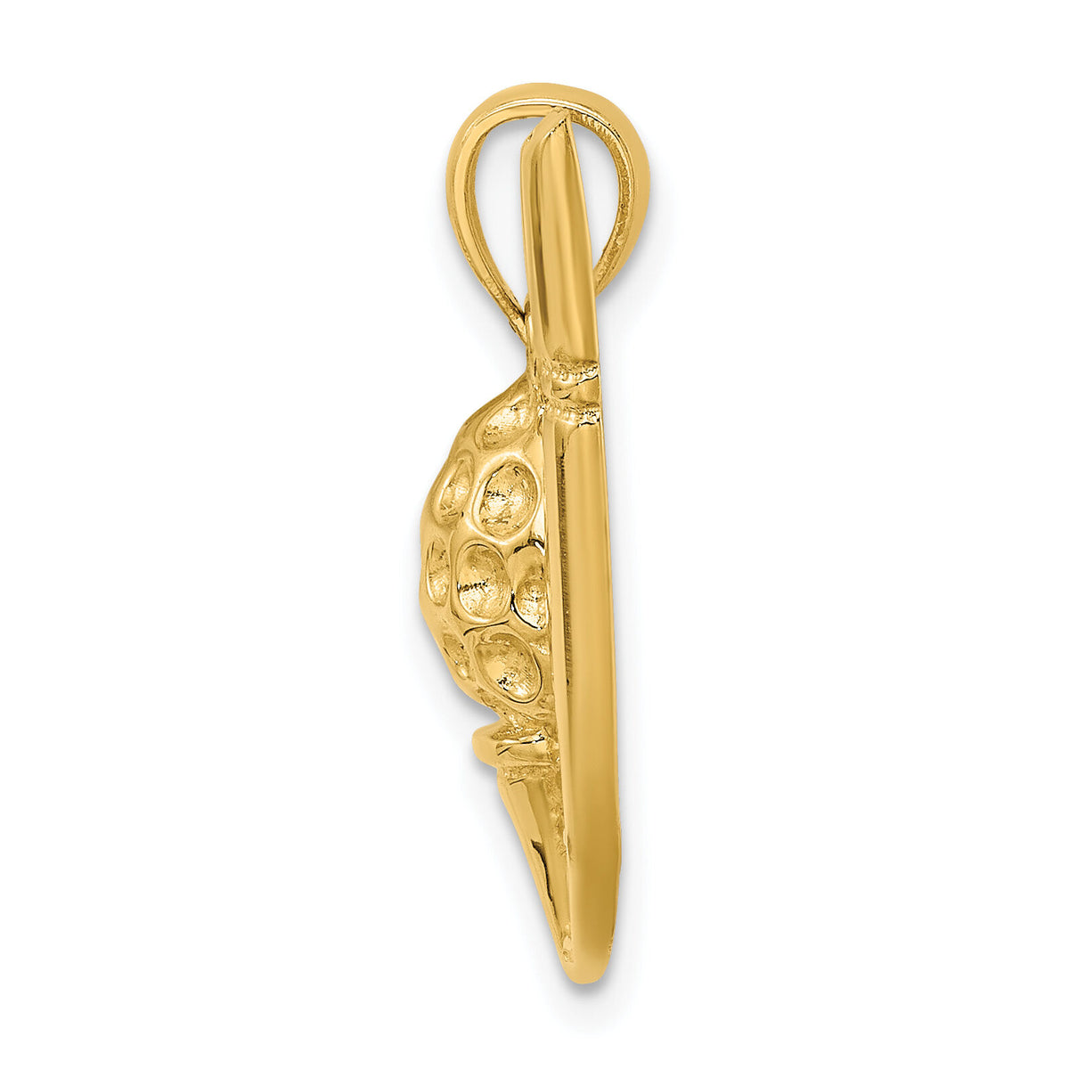 14K 2-D Golf Club and Ball On Tee Charm-K8768