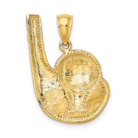 14K 2-D Golf Club and Ball On Tee Charm-K8768