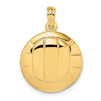 14K 2-D Polished Volleyball Charm-K8770
