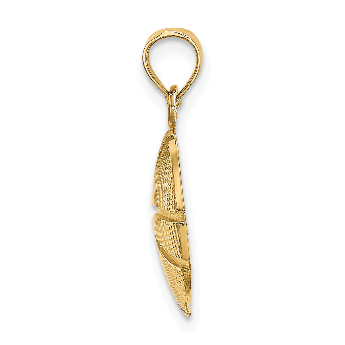 14K 2-D Textured Basketball Charm-K8774