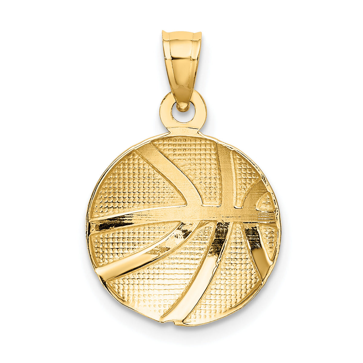 14K 2-D Textured Basketball Charm-K8774
