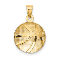 14K 2-D Textured Basketball Charm-K8774
