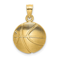 14K 2-D Textured Basketball Charm-K8774