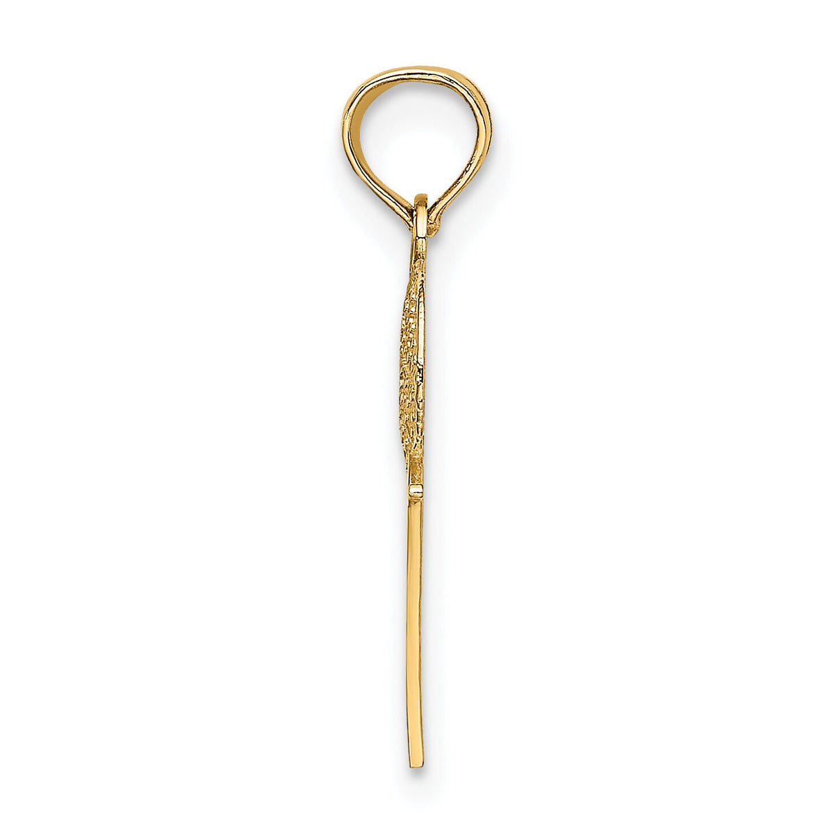 14K #1 Basketball w/ Hoop Charm-K8775