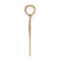 14K #1 Basketball w/ Hoop Charm-K8775