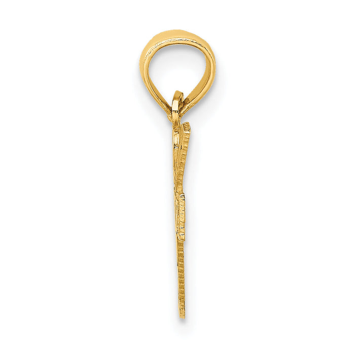 14K I HEART GOLF Club and Ball Charm-K8776