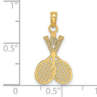 14K Double Tennis Racket w/ Ball Charm-K8779