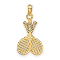 14K Double Tennis Racket w/ Ball Charm-K8779