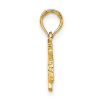 14K Textured JAMAICA Map Charm-K8783