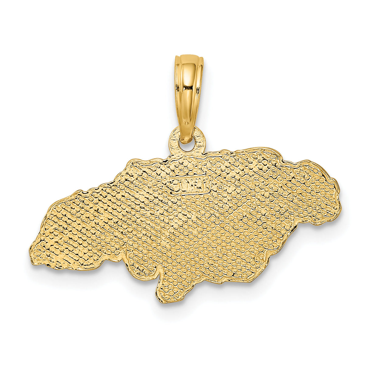 14K Textured JAMAICA Map Charm-K8783