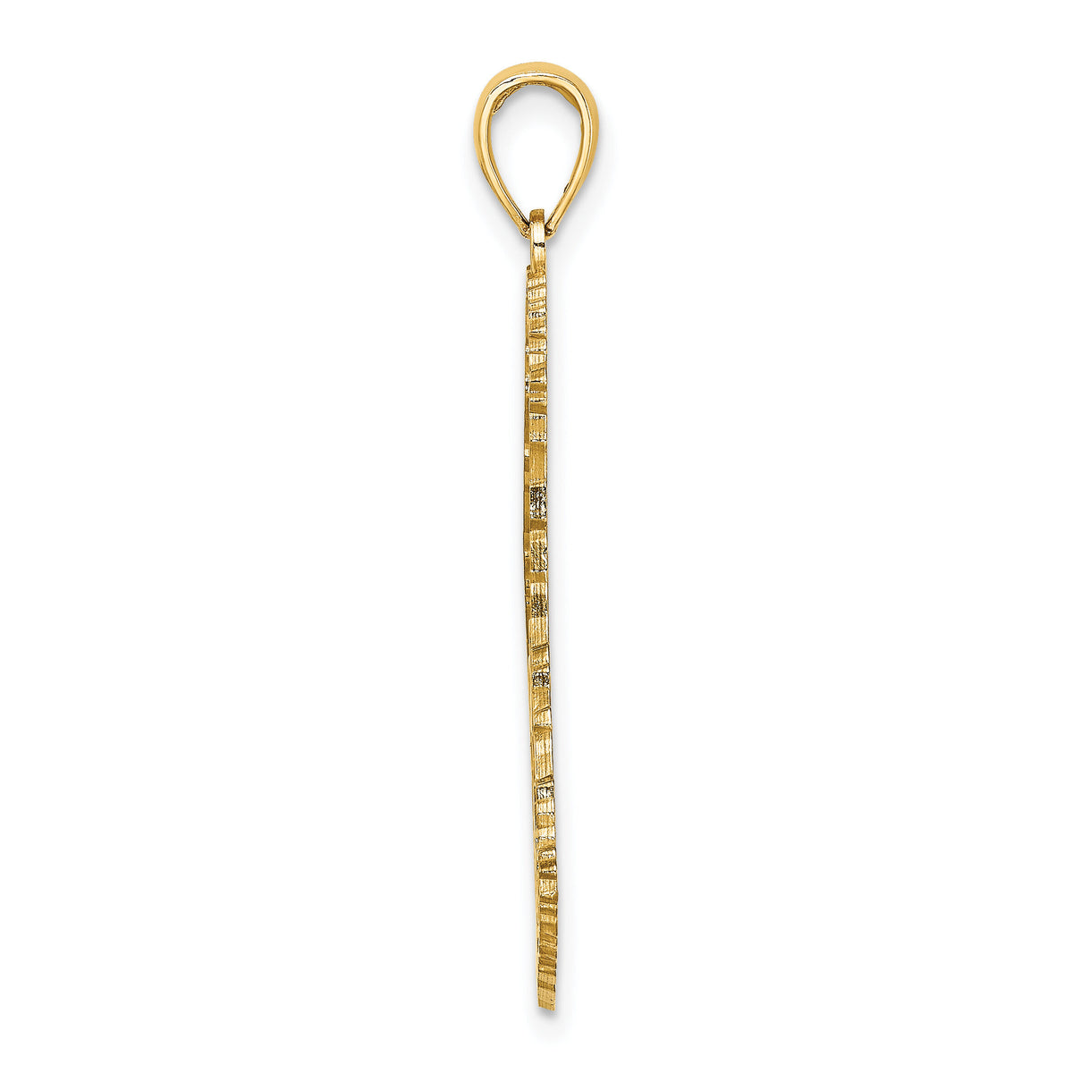 14K Textured BARBADOS Map Charm-K8784