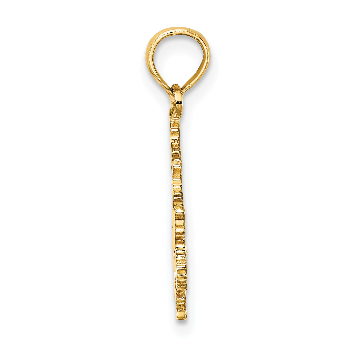 14K Polished and Engraved ANTIGUA MAP Charm-K8785