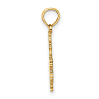 14K Polished and Engraved ANTIGUA MAP Charm-K8785