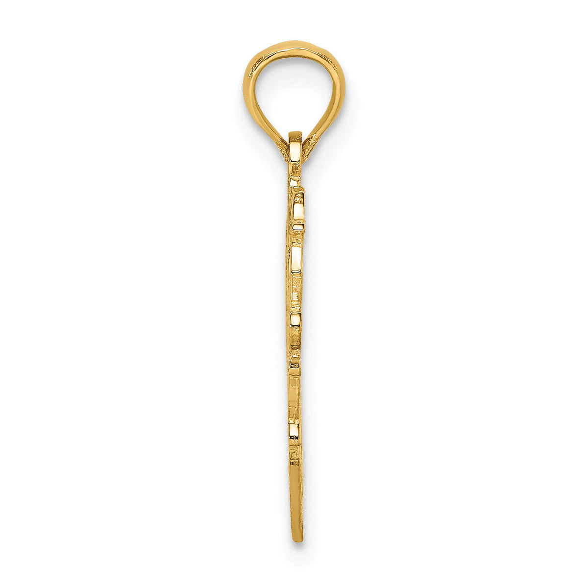 14K #1 Script GRANDMA In Heart Charm-K8790
