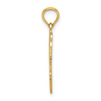 14K #1 Script GRANDMA In Heart Charm-K8790