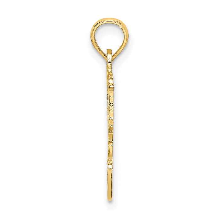 14K #1 NANA  in Heart Charm-K8804