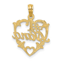 14K #1 NANA  in Heart Charm-K8804
