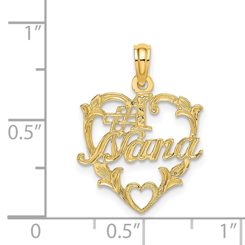 14K #1 NANA  in Heart Charm-K8804