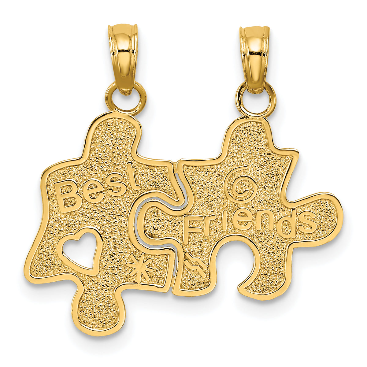 14K BEST FRIENDS Break-apart Puzzle Pieces Charm-K8810
