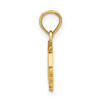 14K Polished GRADUATE Under Cap Charm-K8814