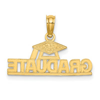 14K Polished GRADUATE Under Cap Charm-K8814