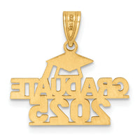 14K Polished GRADUATE 2025 Under Cap Charm-K8814-25