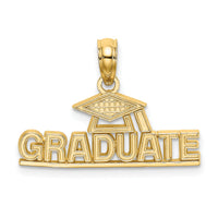 14K Polished GRADUATE Under Cap Charm-K8814