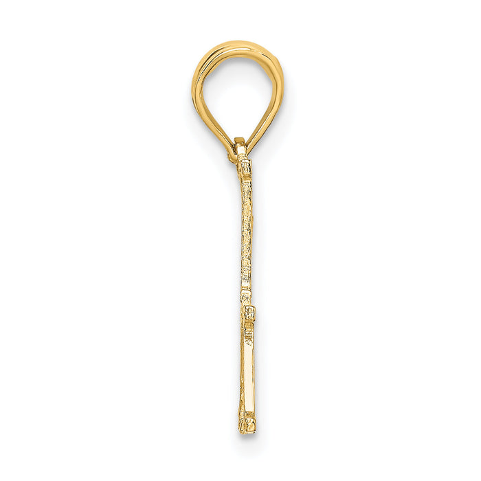 14K #1 PAPA  Cut-out Charm-K8825