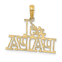14K #1 PAPA  Cut-out Charm-K8825
