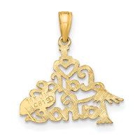 14K Polished I HEART LAKE TAHOE Charm-K8848