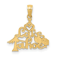 14K Polished I HEART LAKE TAHOE Charm-K8848
