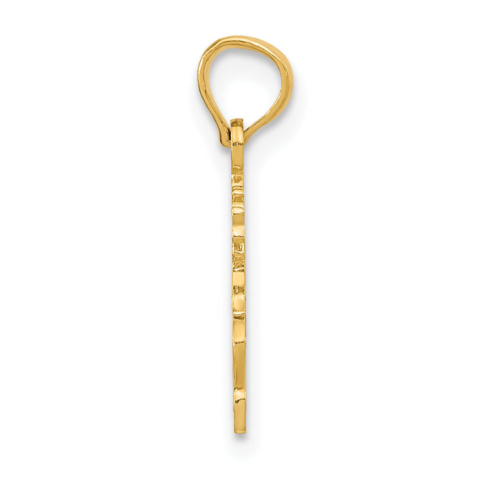 14K Polished #1 SIS Charm-K8849