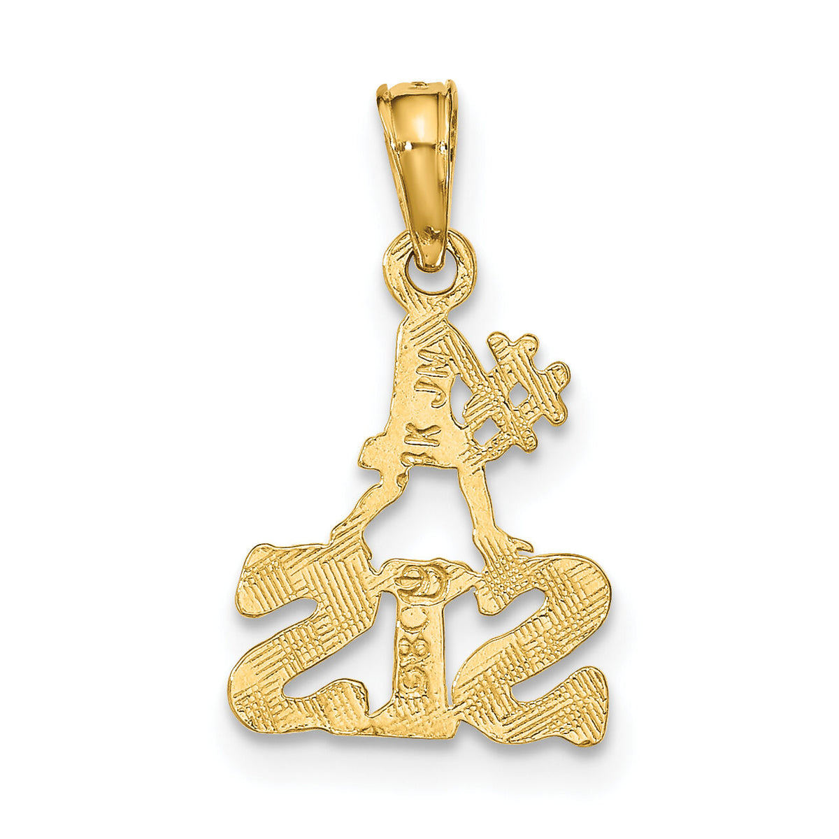 14K Polished #1 SIS Charm-K8849