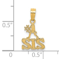 14K Polished #1 SIS Charm-K8849